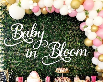 Baby in Bloom wood sign, wood baby shower sign, oh baby shower, Photo Booth, baby shower decor, baby shower backdrop