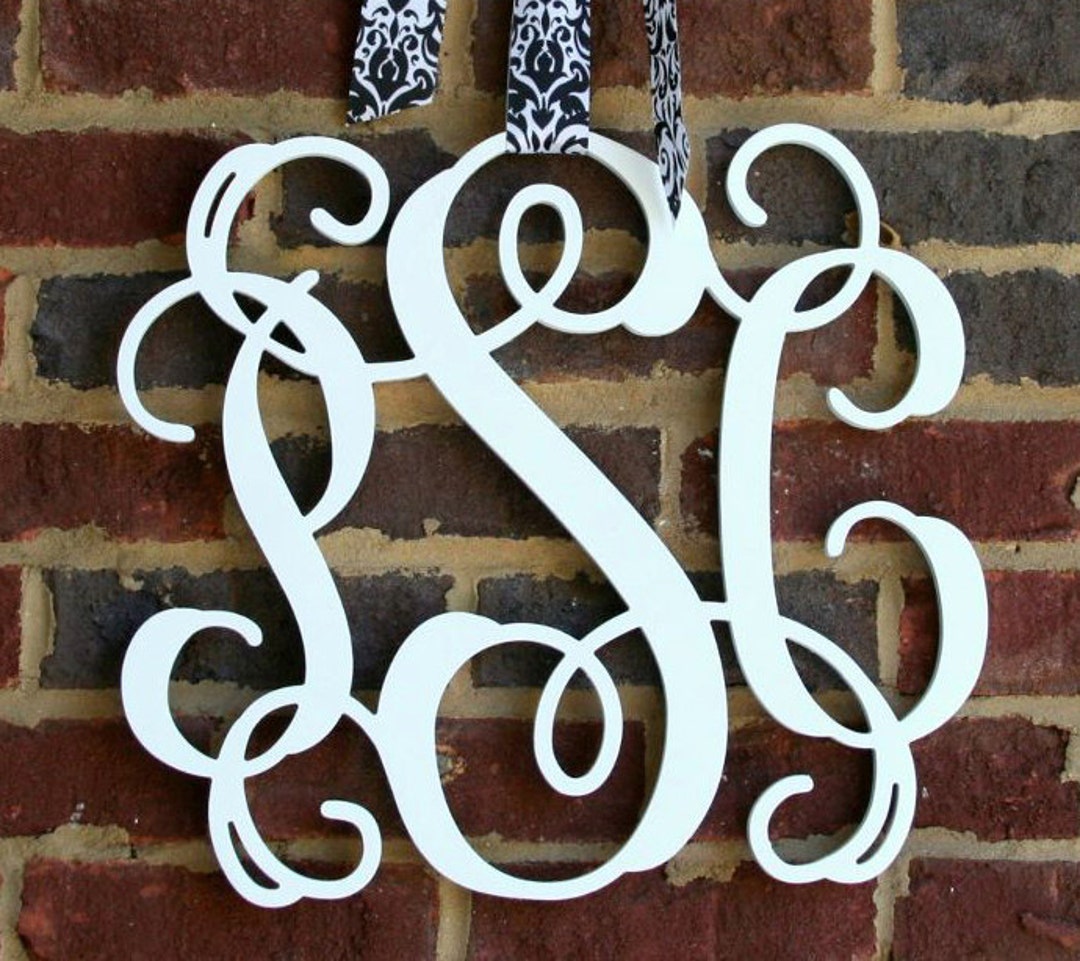 24 Inch Wooden Monogram Wall Hanging Monogram Wall Decor Etsy