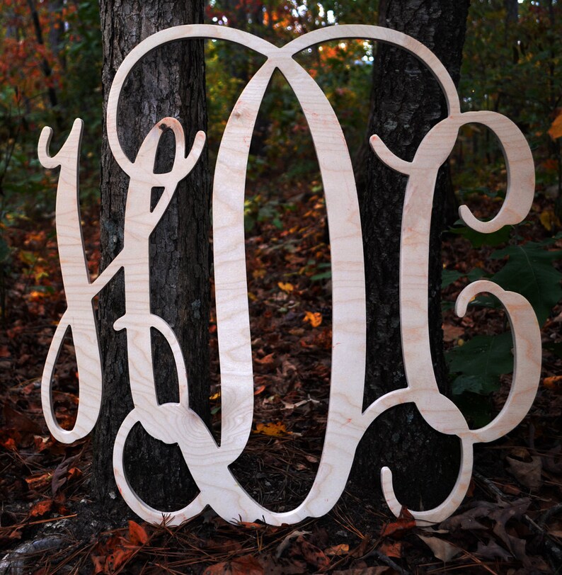 24 Inch Wooden Monogram Wall Hanging Monogram Wall Decor Etsy