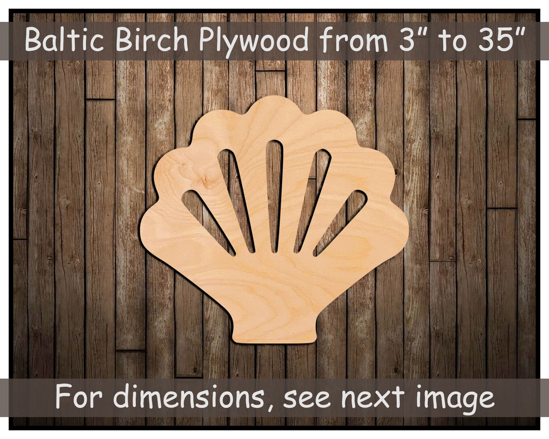 Wood Shell Shape - Laser Cut Unfinished Wood Cutout Shapes - Always ...