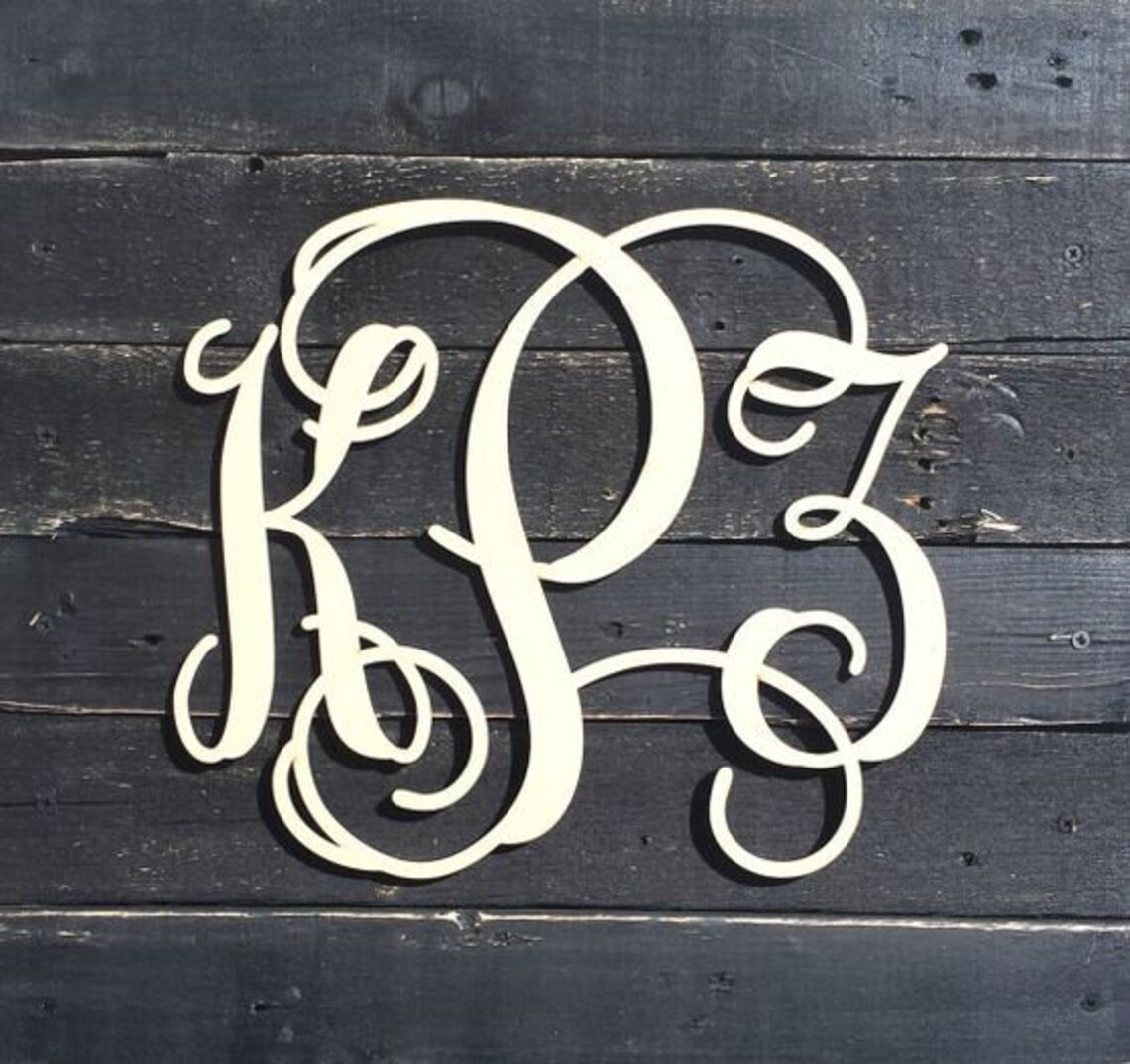 24 Inch Wooden Monogram Wall Hanging Monogram Wall Decor Etsy