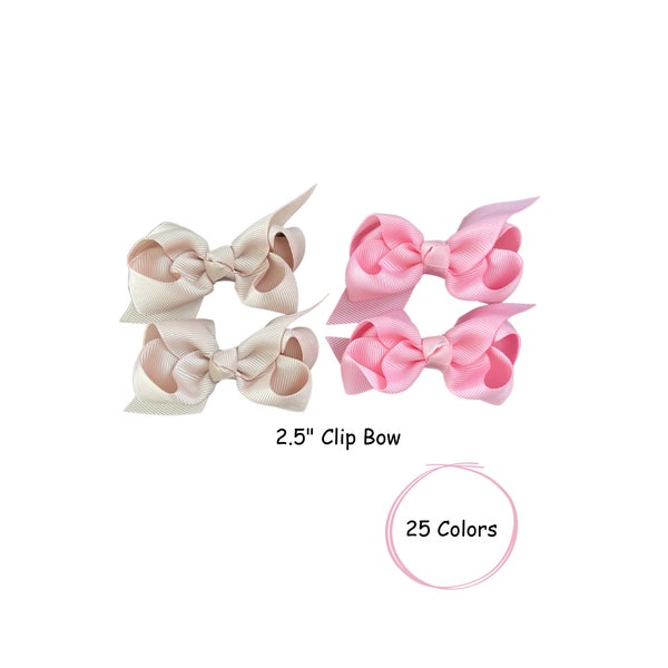 2.5" Hair Bow Clip, Newborn Hair Clip, Baby Shower Gift, Baby Girl Bow, Baby Girl Hair Clip, Non Slip Hair Bow, Grosgrain Hair Bow, Clip