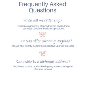 May include: Frequently Asked Questions about shipping and delivery. Orders are generally shipped within one to three business days. Priority mail is available for faster delivery. You can also ship to a different address.
