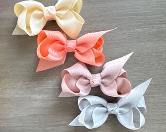 3" Baby Girl Hair Bow Clip, Non-Slip School Bow