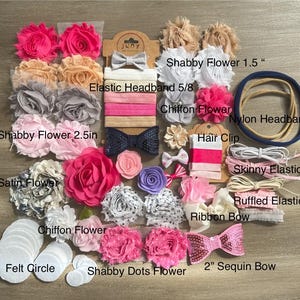 DIY Headband Maker Kit, Shower Headband Kit, Baby Shower Headband Station, Baby Headband Kit, Baby Shower Station Kit, DIY Hair Bow Kit.
