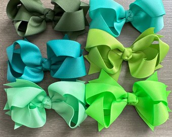 Layered Ribbon Hair Bow with Clip, Girls Hair Accessory