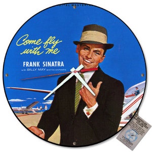 Frank Sinatra Come Fly With Me Album Cover Wall Clock