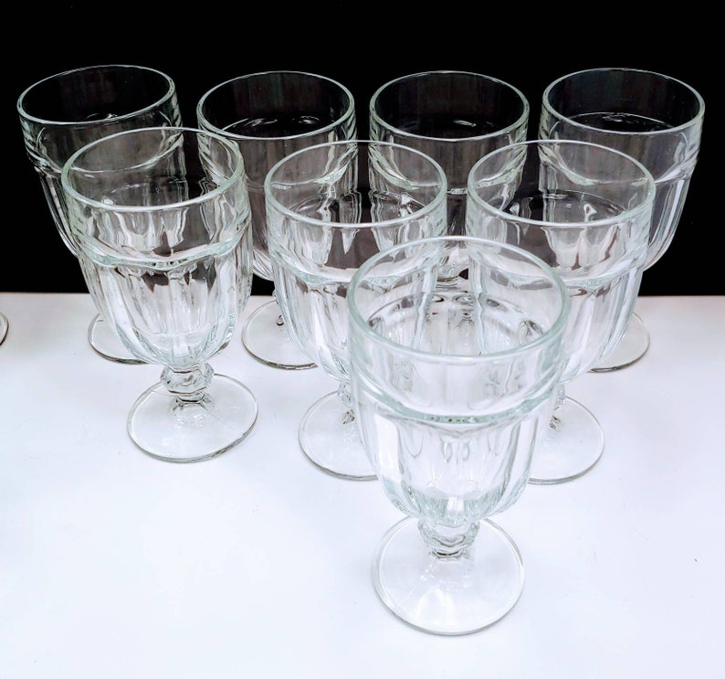 Set of 8 Libbey Glass Company Gibraltar 7 Duratuff Clear Etsy