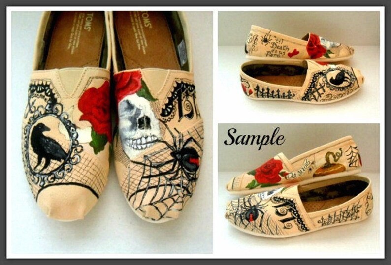 Bride S Love Story Shoes Halloween Wedding Shoes Skulls Etsy