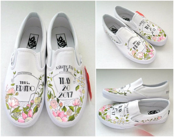 Chaussures VansBouquet Peint Mariage Mariée Main De La MariéeChaussuresÀ T31culJKF