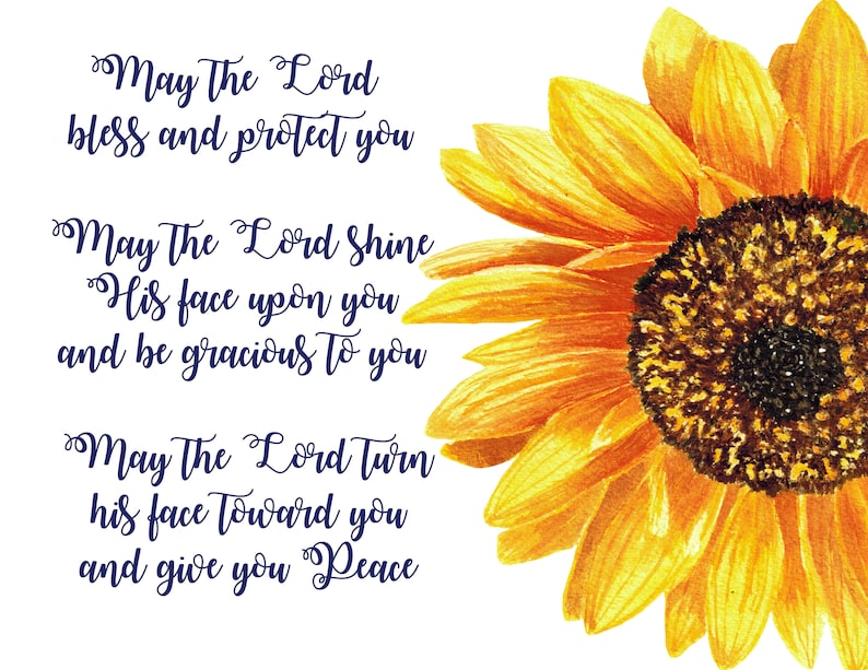 Bible Verse 8.5 X 11 Instant Download Sunflower Watercolor Print