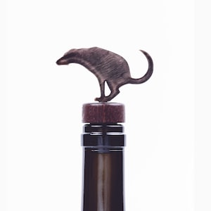 Pooping Dog Wine & Liquor Bottle Stopper - Handcrafted in the USA / 100% Steel / Wine gift