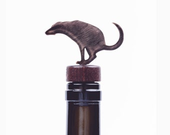 Pooping Dog Wine & Liquor Bottle Stopper - Handcrafted in the USA / 100% Steel / Wine gift