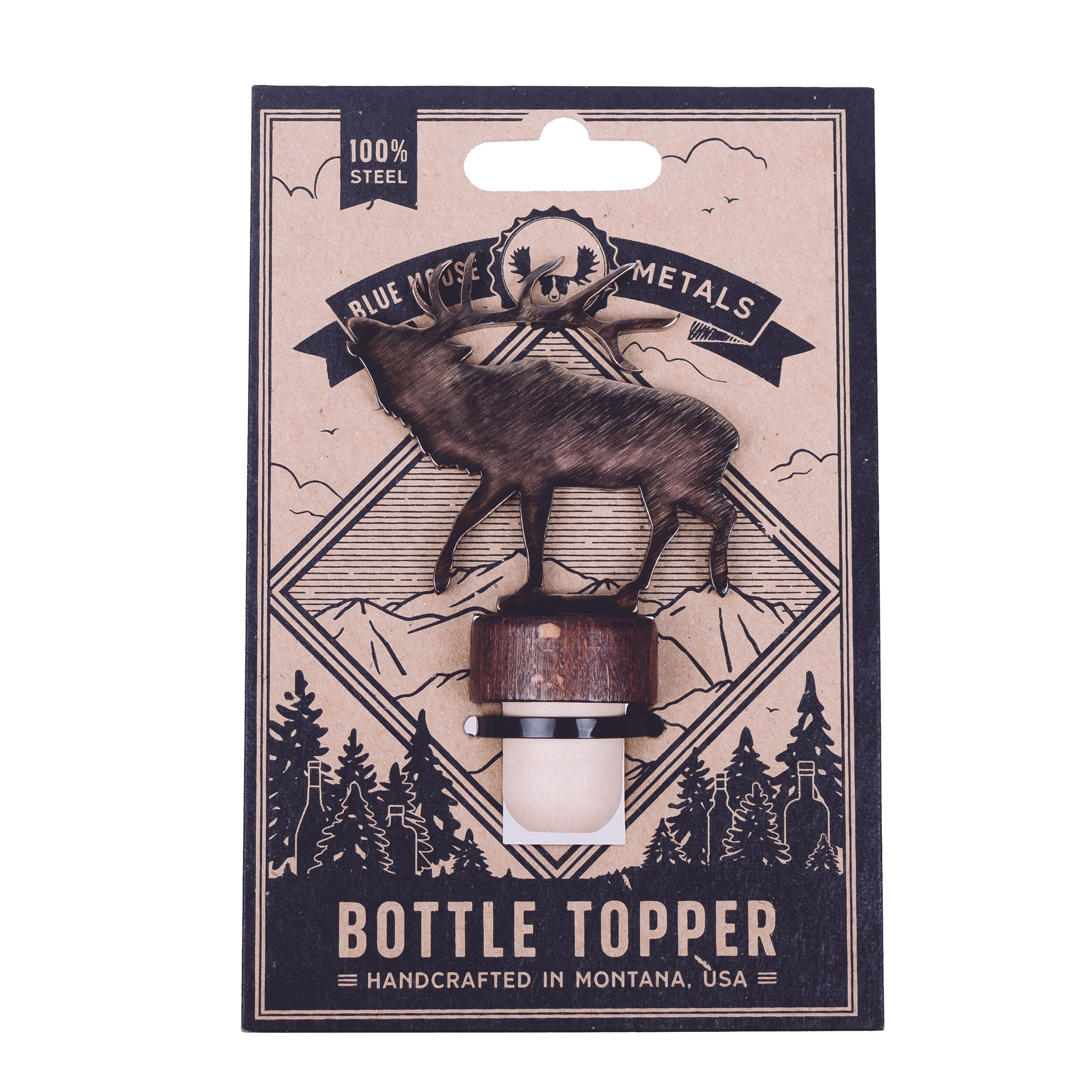 Elk Wine & Liquor Bottle Stopper Handcrafted in the USA / Etsy