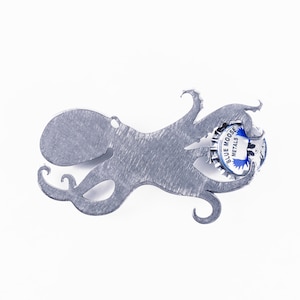 Octopus Magnetic Bottle Opener - Handcrafted in the USA / 100% Steel / Beer Bottle Opener Father&#39;s Day