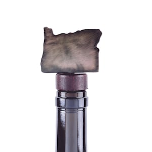Oregon State Wine & Liquor Bottle Stopper - Handcrafted in the USA / 100% Steel / Wine gift Father's Day