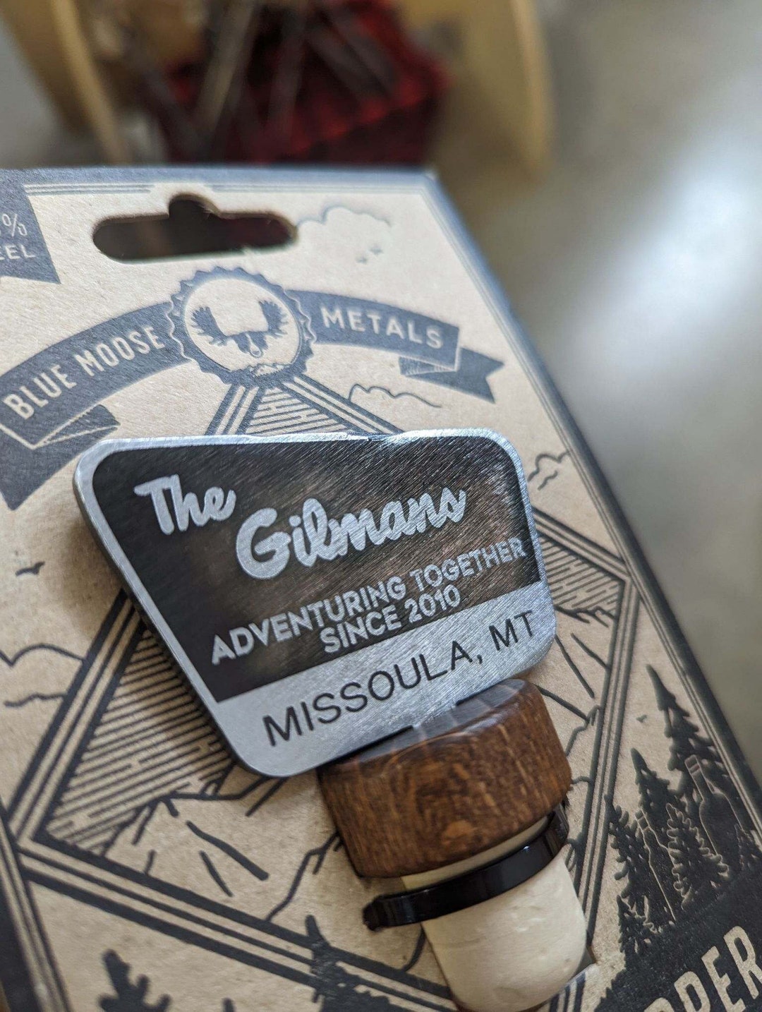 Personalized Wine & Liquor Bottle Stopper Handcrafted in the USA / 100