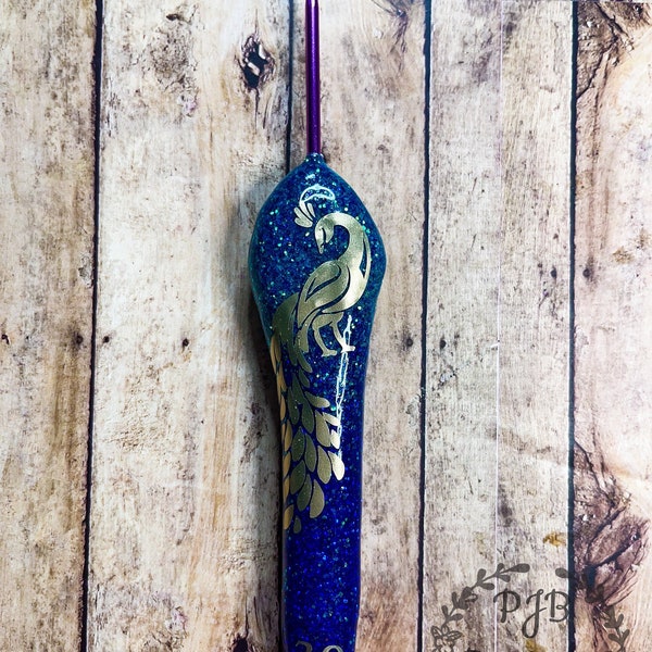 Ergonomic Crochet Hook, Peacock Crochet Hook, Glitter Bird Crochet Hook, Glitter Crochet Hook, Hummingbird Crochet Hook