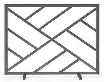 Customizable Metal Fireplace Screen (Macy)