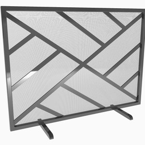 Customizable Metal Fireplace Screen (Macy)