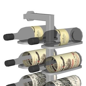 Floor to Wall / Pillar Series - Double Bottle Label Facing Wine Display