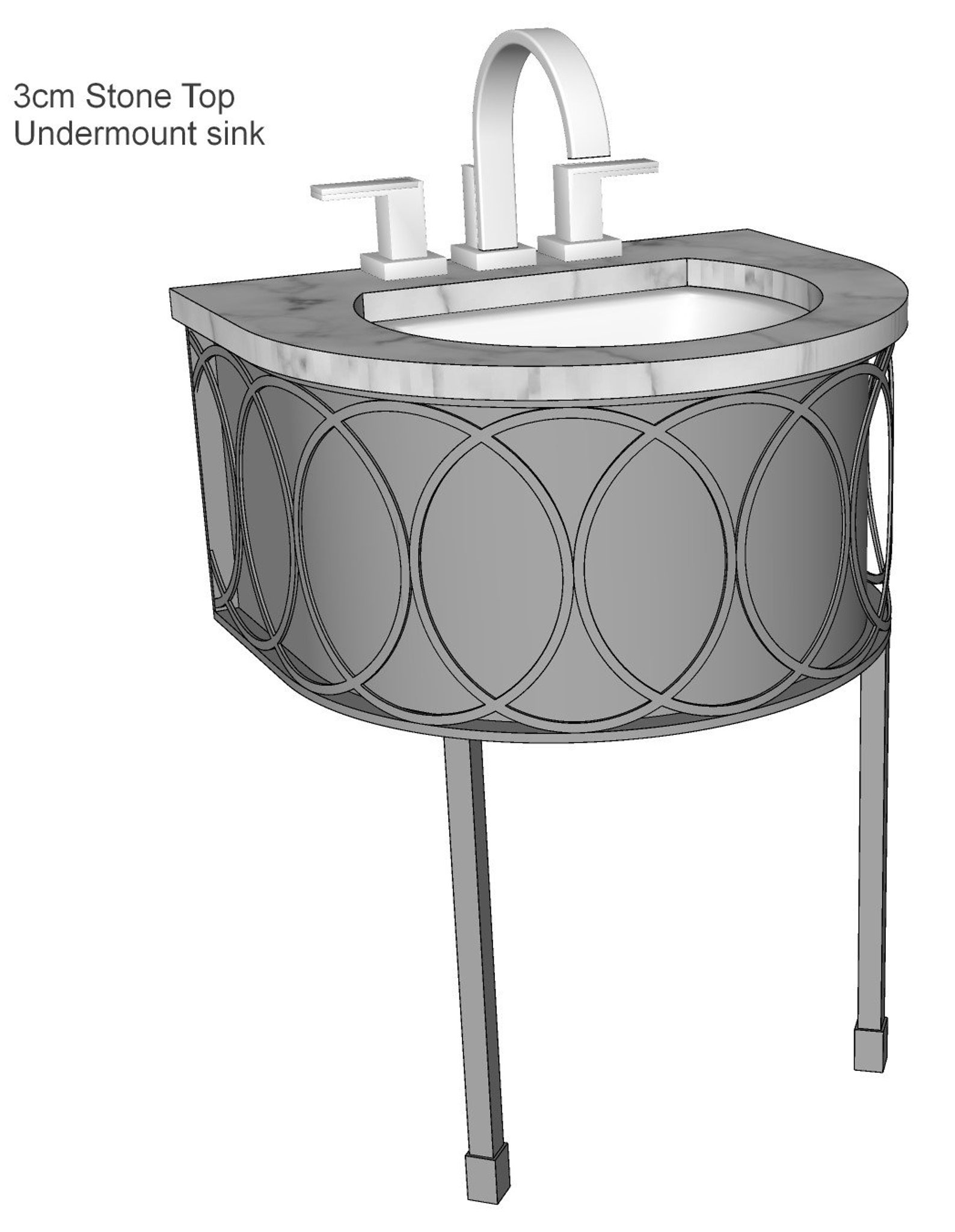 Metal Bathroom Vanity mason Half Round Iron Vanity Etsy