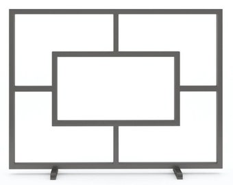 Customizable Metal Fireplace Screen (Hadley)