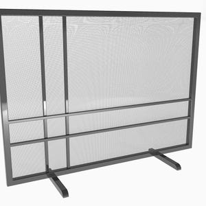 Customizable Metal Fireplace Screen (Asher)