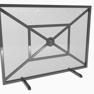 Customizable Metal Fireplace Screen (Alexander)