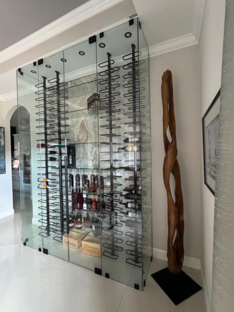 Floor to Ceiling / Pillar Series - Double Bottle Divide Wine Rack - Etsy