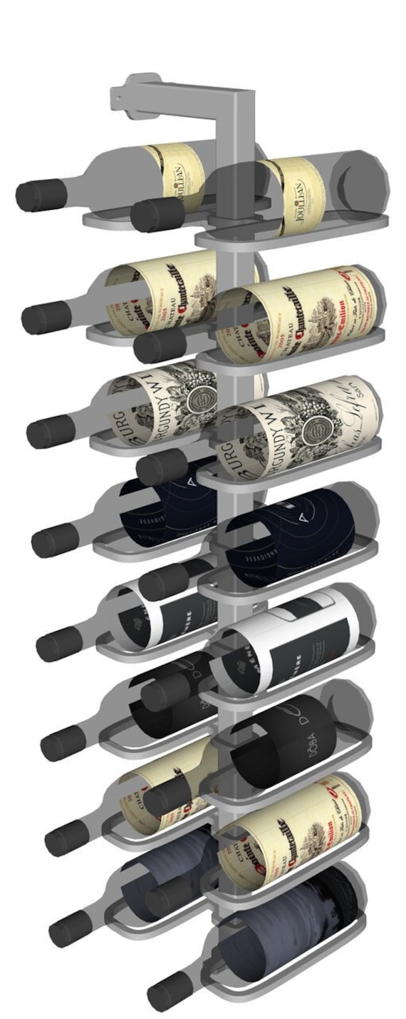 Space Saving Wine Holder Sleek 9-Bottle Metal Wine Rack - Space-Saving ...