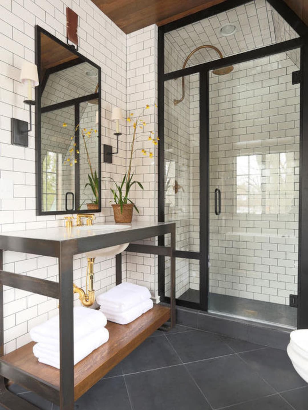 Metal Bathroom Vanity miles Etsy