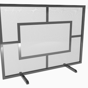 Customizable Metal Fireplace Screen (Hadley)