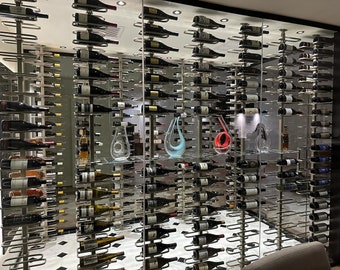 Floor to Ceiling / Pillar Series - Double Bottle Divide Wine Display