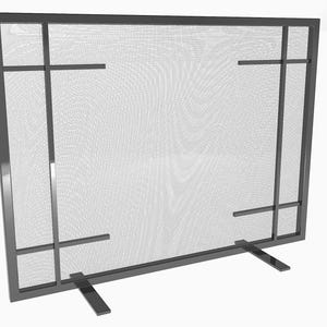 Customizable Metal Fireplace Screen (Ainsley)
