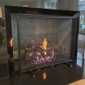 Customizable Metal Fireplace Screen (Damon)