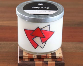 Berry Whip Soy Candle (17oz), Hand-Painted