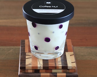 Coffee Nut Soy Candle (6oz), Repurposed & Hand-Painted