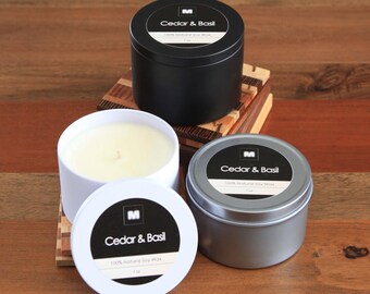 Cedar & Basil Soy Candle