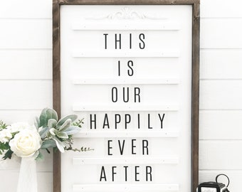 Ornate Wood Framed Letterboard | Message Board Wall Decor | Hand Painted Framed Quote Sign | 17.5" x 27.5"