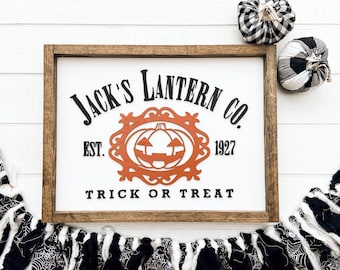 Jack's Lantern Co | Halloween Sign | Halloween Decor | 13.5" x 17.5"