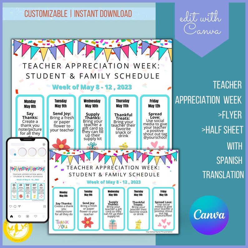 Teacher Appreciation Week Printable, Teacher Appreciation Week