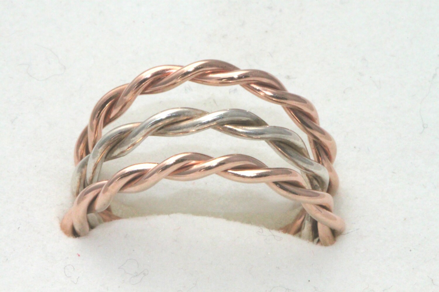 Twisted Wire Stacking Ring Solid 14k Gold Ring Twisted Wire | Etsy