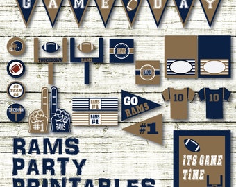 Patriots Football Party Printables and Decorations Football | Etsy