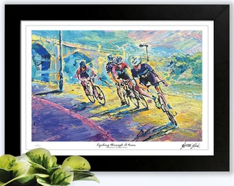 Racing Bikes PRINT, Quitting Won't Speed Up The Ride, Bicycle Trip Print, Gift For Cyclists, Cycling Poster, How to cycle in a group