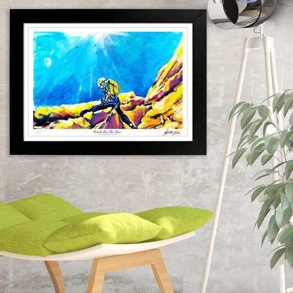 Rock Climber Reaching Sun Print Climbing Wall Art Reach Canada - Climbing Wall Art Canada Rock Climber Reaching Sun Print Climbing Wall Art Reach Canada - Climbing Wall Art Canada