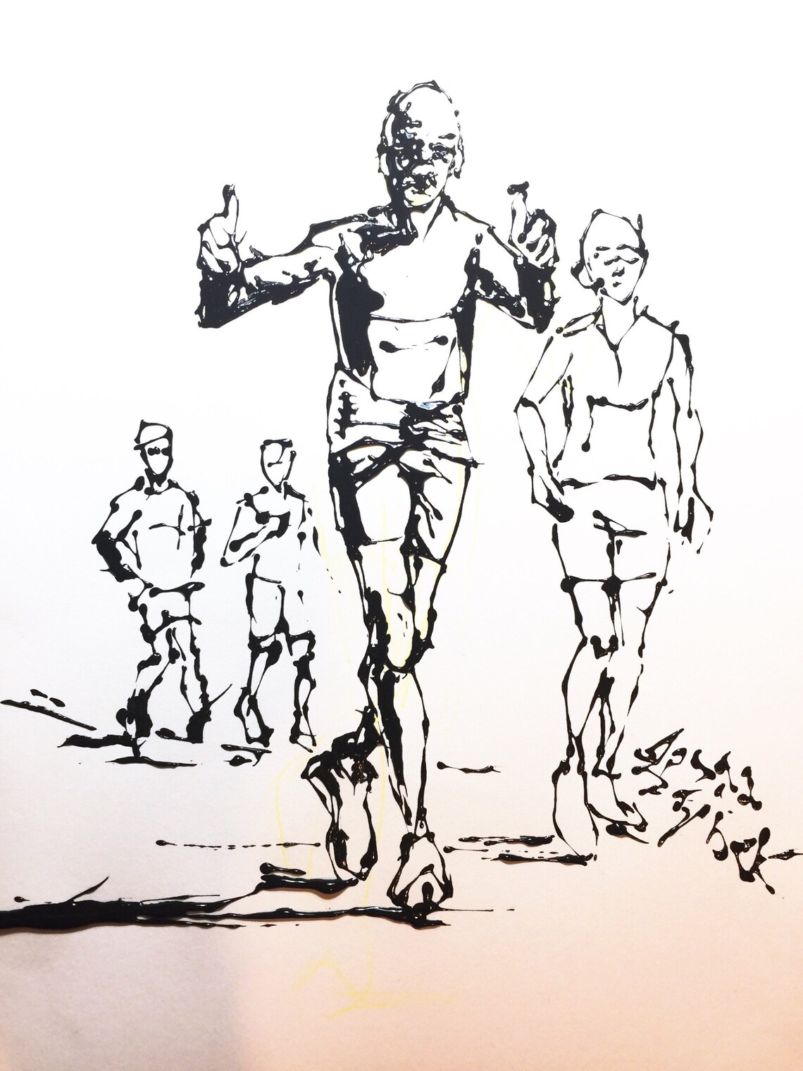 Runner ORIGINAL Artwork Running Painting Marathon Runner Etsy