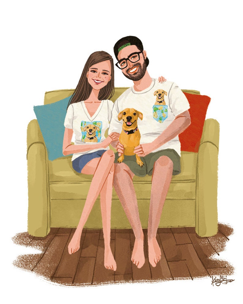 Custom Pet Portrait - Personalized Pet Gifts, Pet Memorial, Custom Portrait, Custom Pet Painting, Custom Pet Illustration, Digital Portrait bild 3