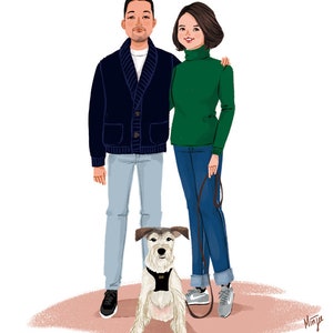 Custom Pet Portrait - Personalized Pet Gifts, Pet Memorial, Custom Portrait, Custom Pet Painting, Custom Pet Illustration, Digital Portrait bild 7