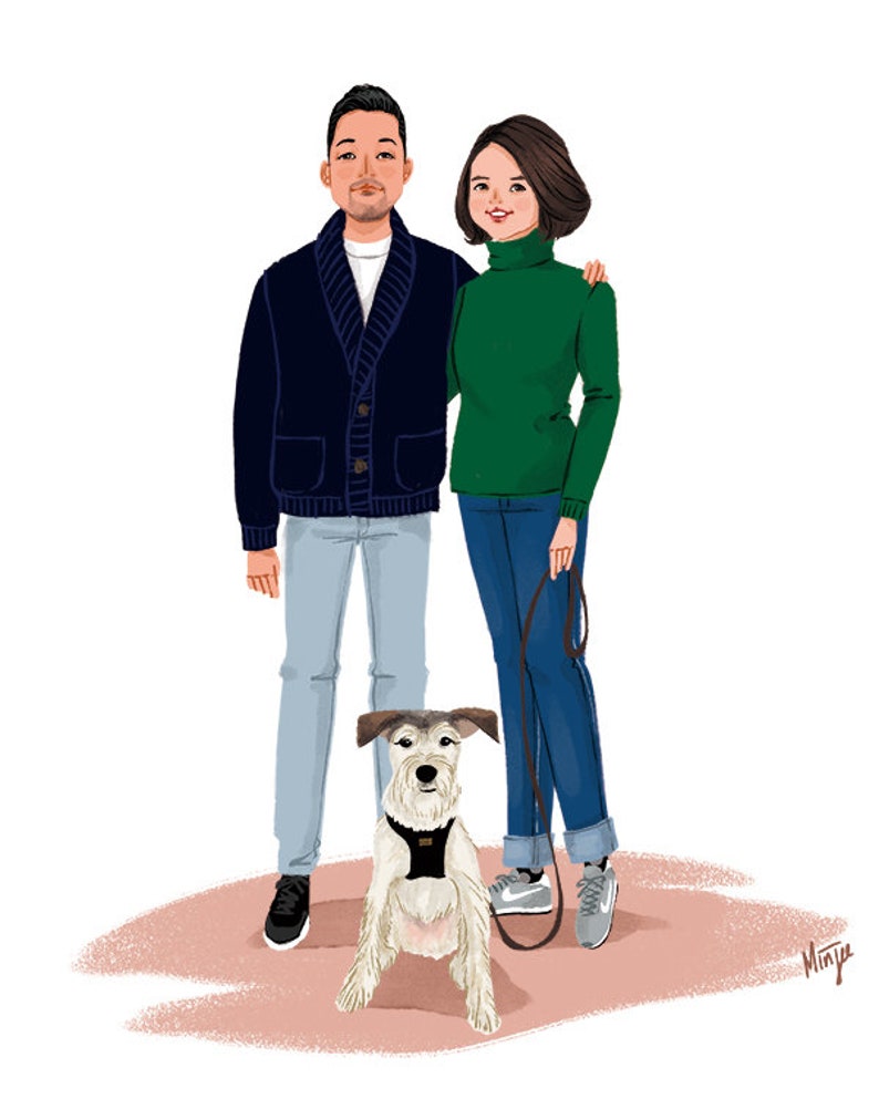 Custom Pet Portrait - Personalized Pet Gifts, Pet Memorial, Custom Portrait, Custom Pet Painting, Custom Pet Illustration, Digital Portrait bild 7